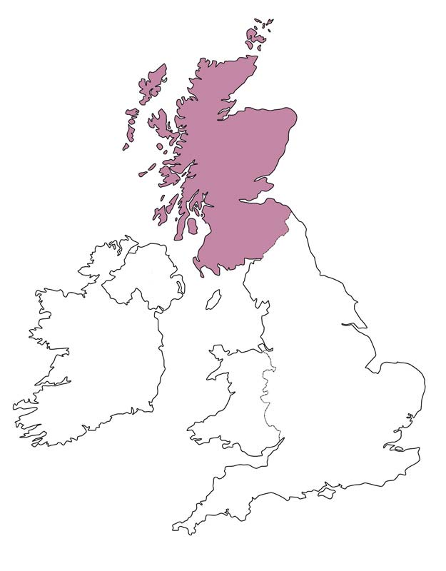 mapa Skotsko