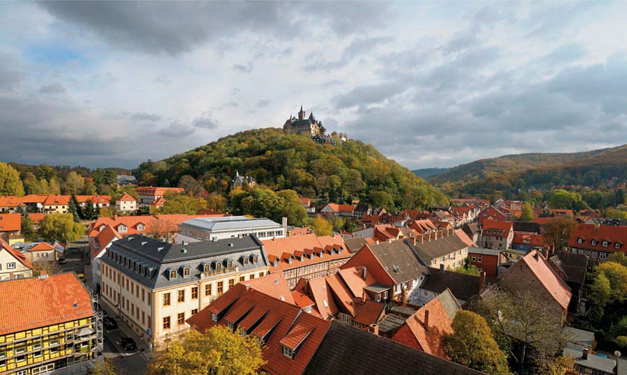 město a zámek Wernigerode, Německo