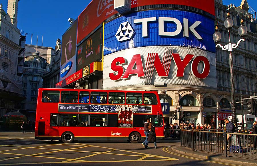 Piccadilly Circus, Londýn, Anglie